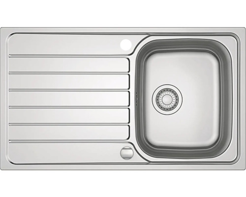 Spüle aus Edelstahl mit Abtropffläche