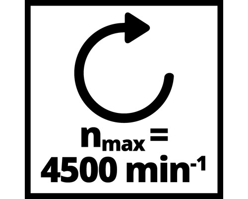 Symbol für maximale Drehzahl von 4500 Umdrehungen pro Minute