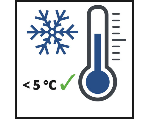 Symbol für Lagerung unter 5 Grad Celsius