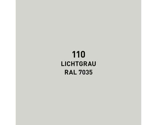 Farbmuster Lichtgrau 110, RAL 7035