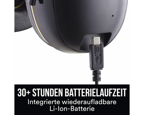 USB-Kabel wird in Kopfhörer eingesteckt