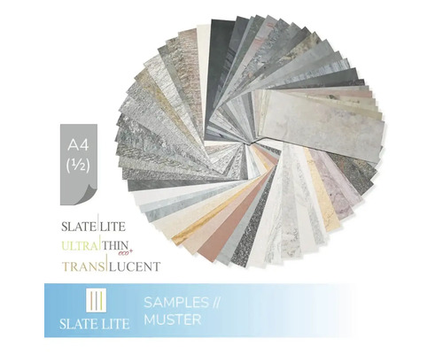 Slate Lite Musterset A4 mit verschiedenen Schieferarten