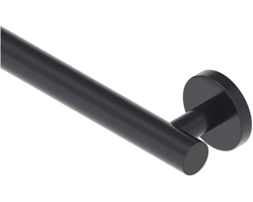 Schwarzer Handtuchhalter zur Wandmontage