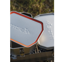 Zwei Skotti Grillboxen aus Metall mit Deckel