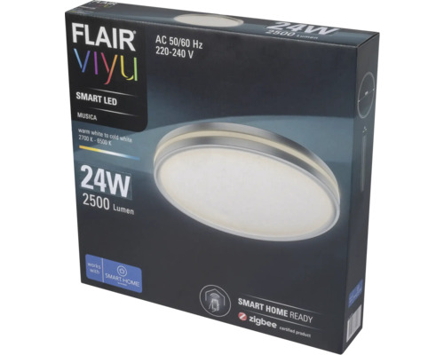 Verpackung einer Flair Viyu 24 Watt Smart LED Deckenleuchte