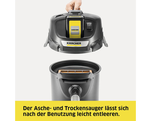 Aschesauger zur einfachen Entleerung nach Gebrauch