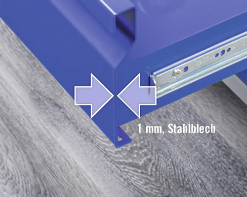 Tür 700 x Schubladen mm A Werkbank x 1180 9 4.0 1 880 kaufen Industrial grau/blau bei HORNBACH