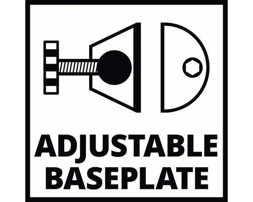 Symbol für verstellbare Grundplatte