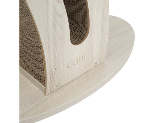 Katzenkratzbaum mit Wellpappe und Catit Logo