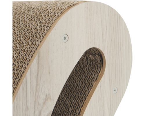 Kratzmöbel für Katzen mit Holzrahmen und Wellpappe