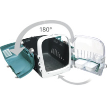 Transportbox Catit Cabrio Carrier Türkis / Grau ca. 51 x 33 x 35 cm