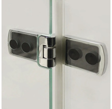 Duschkabinenbeschlag aus Metall und Glas