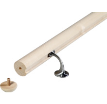Holzhandlauf mit Halterung und Endstück