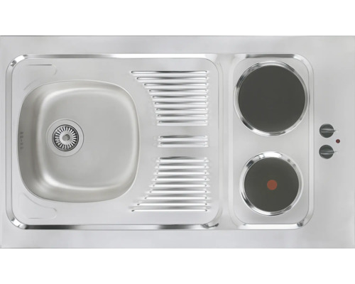 Spüle mit zwei Kochfeldern