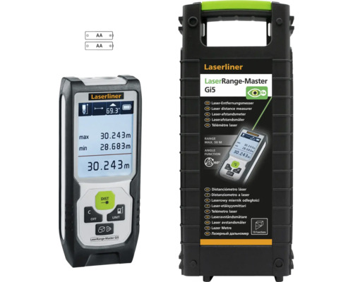 Laserliner Laser Range Master Gi5 Laser-Entfernungsmesser mit Batterie und Transportkoffer