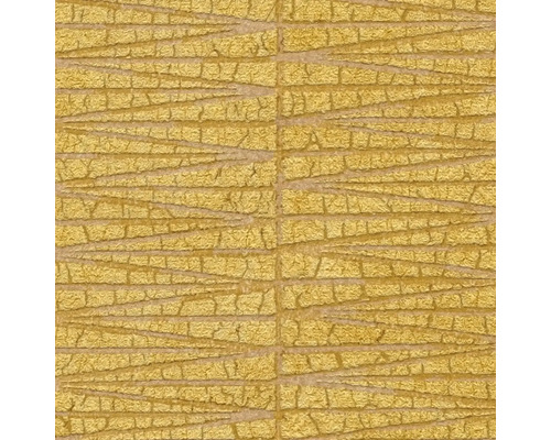 Gelbe Strukturtapete mit horizontalen Linien für die Wandgestaltung