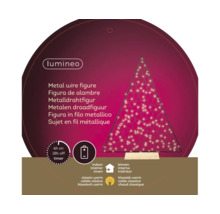 Lumineo Metalldrahtfigur mit Timerfunktion für den Innenbereich