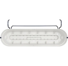 Rechteckiger Balkonkasten mit Halterung zur Anbringung