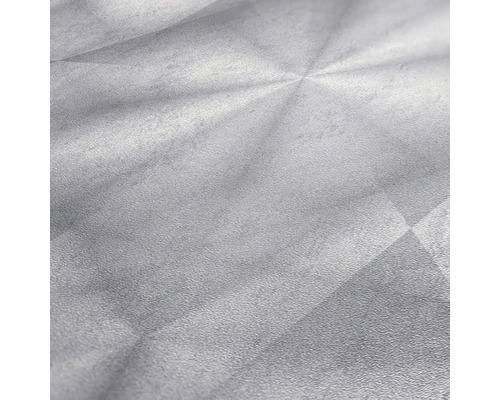 Nahaufnahme einer grauen Vinyltapete mit geometrischem Muster
