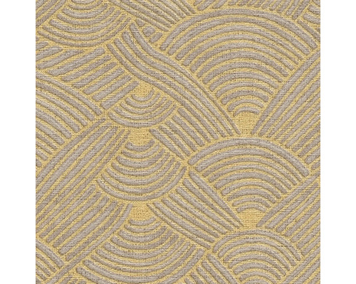 Tapete mit grafischem Muster aus Halbkreis- und Linienmotiven