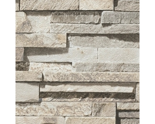 Nahaufnahme einer Mauer mit Steinmustertapete