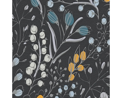 Nahaufnahme einer strukturierten Tapete mit floralem Muster