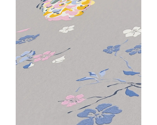 Nahaufnahme einer Tapete mit Blumenmuster