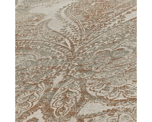 Nahaufnahme einer Tapete mit Paisley Muster