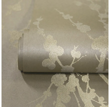 Vliestapete 87645-HOR Branches Glasperle gold