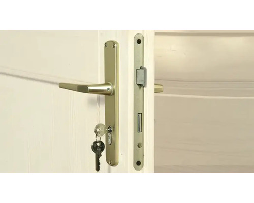 Türbeschlag mit Schlüssel im Schloss