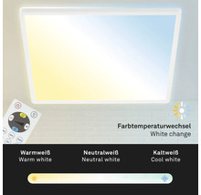 LED-Deckenleuchte mit Farbwechsel und Fernbedienung zur Steuerung der Lichtfarbe