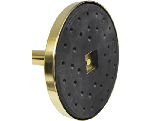 Bodenplatte eines goldenen Handtuchhalters mit Gummierung