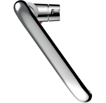 Chromfarbener Fenstergriff