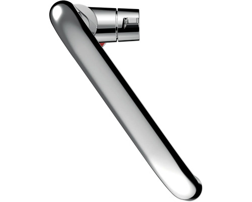 Chromfarbener Fenstergriff