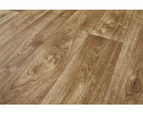 Nahaufnahme von Laminatboden in Holzoptik