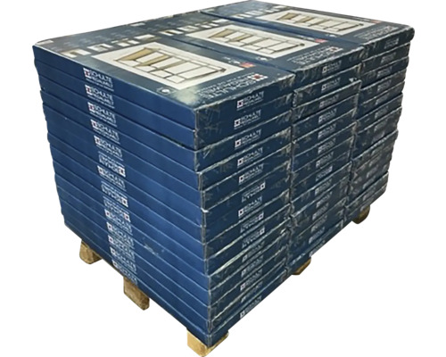 Palette mit Schulte Regalsystem-Verpackungen
