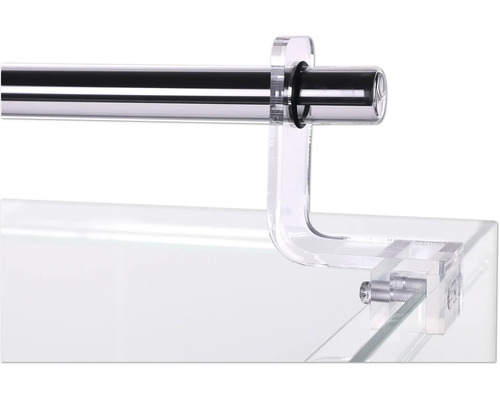 Detailaufnahme eines Aquarienaufsatzes mit Halterung und Stange