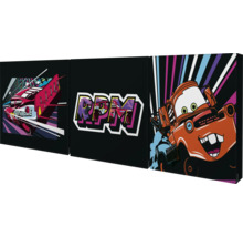Leinwandbild Cars 3er-Set 3x 30x30 cm