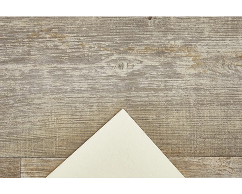 Dekorplatte mit Holzstruktur und hellem Papiereck