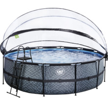 Aufstellpool mit Überdachung und Leiter