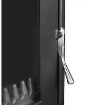 Detailansicht des Verschlusses eines Kaminofens