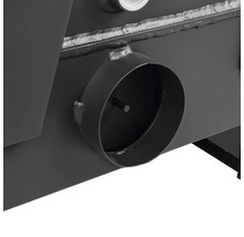 Detailansicht eines Grill-Abluftschachts