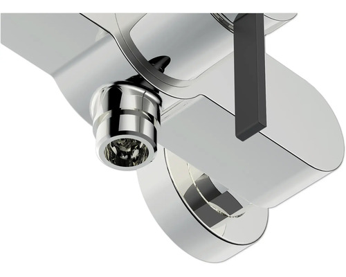 Detailaufnahme einer Armatur mit Auslauf und Hebel