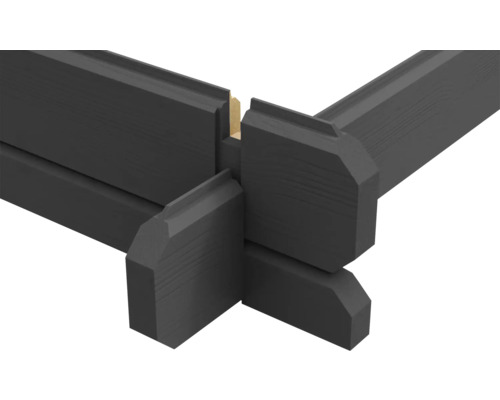 Detailansicht einer Eckverbindung aus Holz