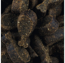 Nahaufnahme von Hundetrockenfutter in Knochenform