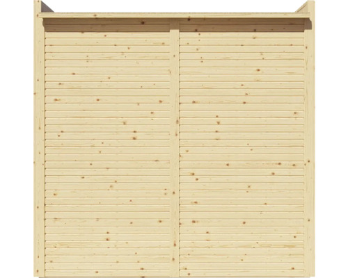 Holzzaun-Element mit horizontalen Brettern für den Garten