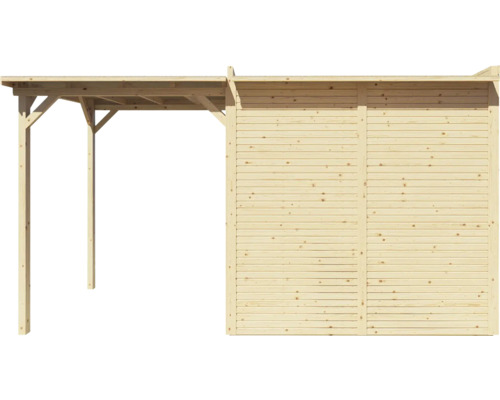 Holzpergola mit Seitenwand für den Garten
