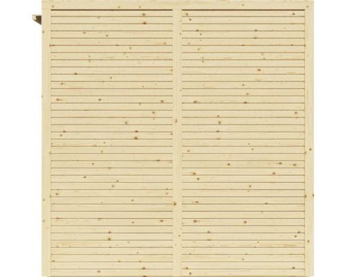 Holzwand aus horizontalen Brettern für den Außenbereich