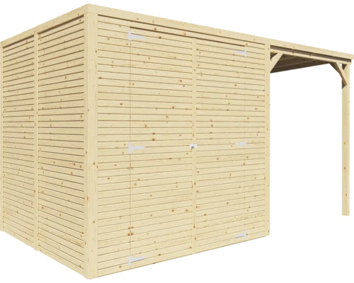 Gartenhaus mit Anbau aus Holz