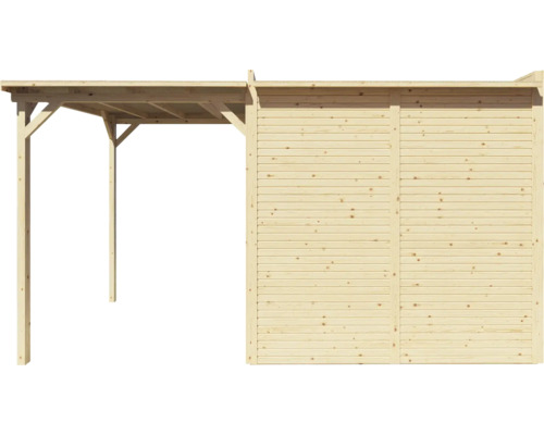 Holzcarport mit Geräteraum
